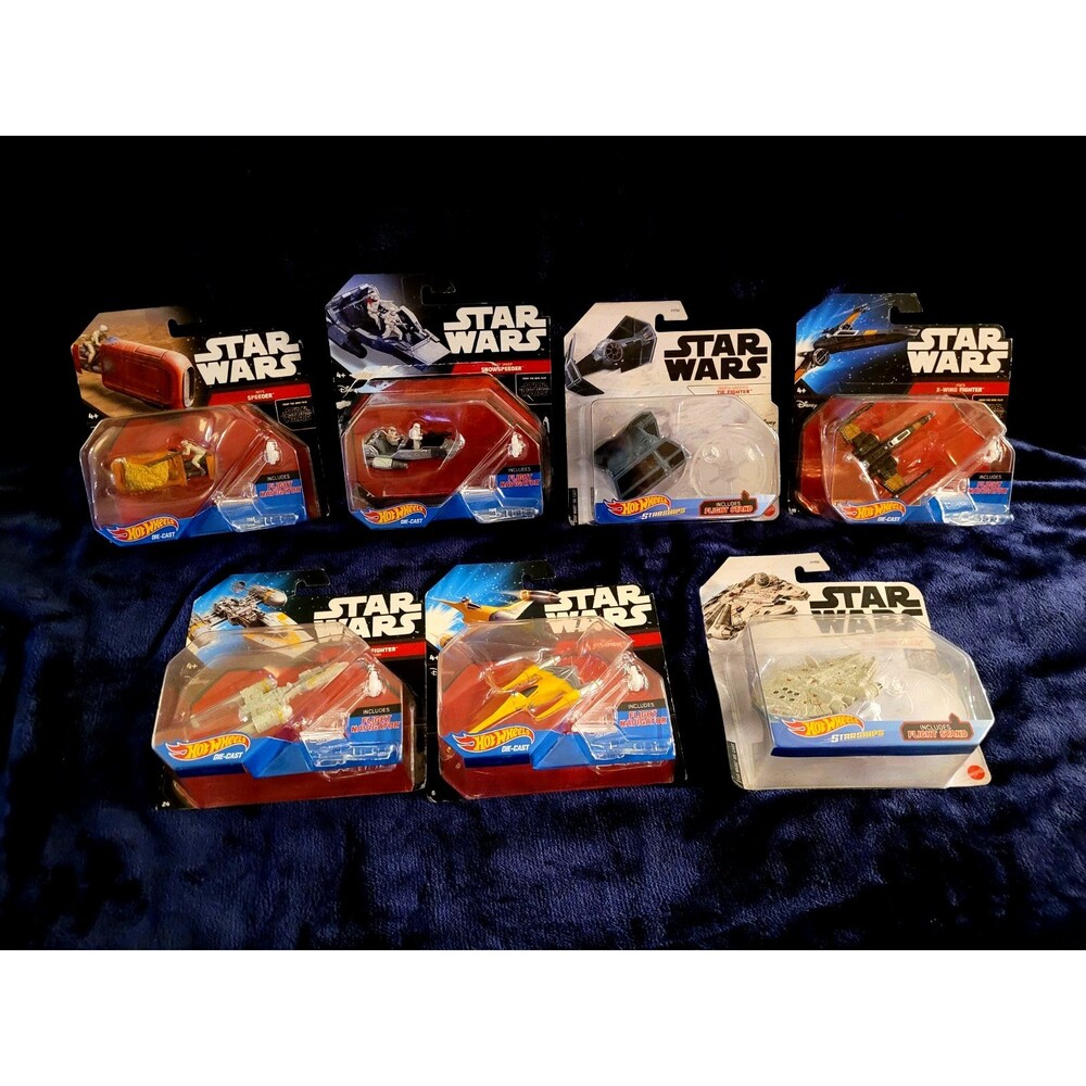 Hot Wheels Star Wars Starships Sealed Lot of 7 - Mint Collector Set